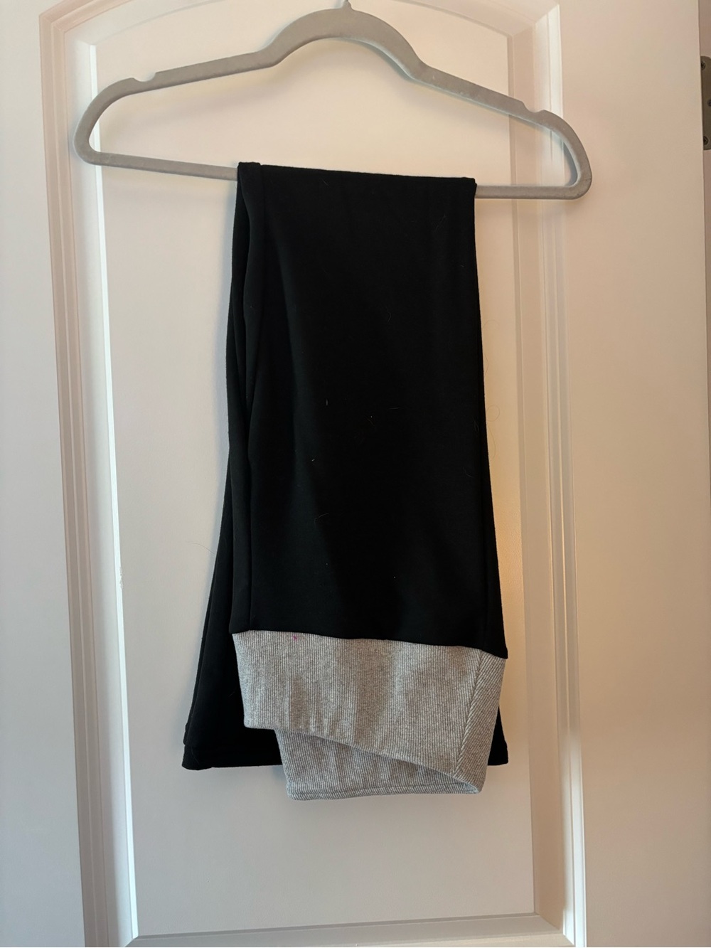 Target Kids Black Leggings with Gray Cuffs